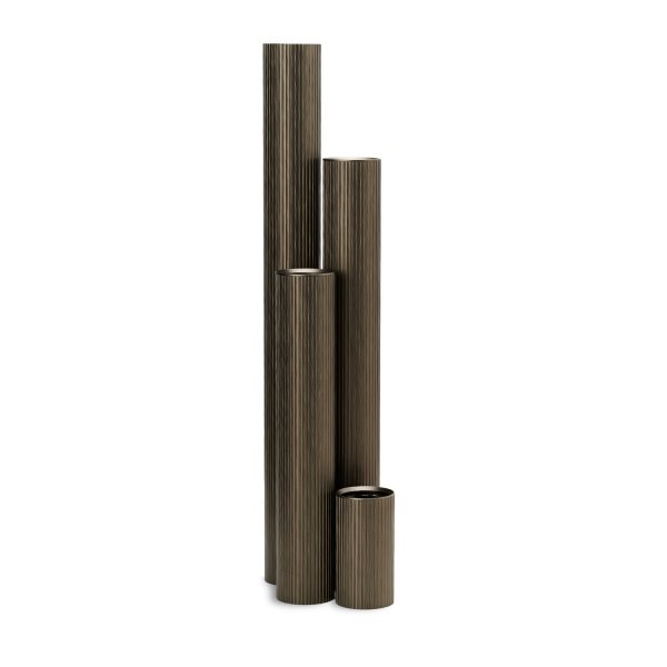 Brązowa ryflowana tuba natynkowa 30cm dekoracyjny spot plafon LUCAS AZ6151 + AZ6141