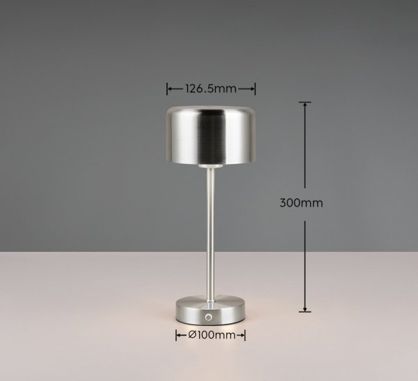 Dekoracyjna Lampka Stołowa LED W Kolorze Nikiel JEFF R59151107 RL