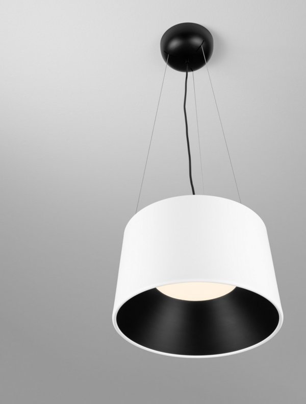  Nowoczesna biało czarna lampa wisząca LED CAMPANERO LE44807 Luces Exlusivas