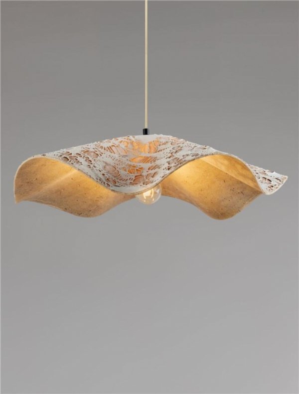 Lampa wisząca ceramiczna owalna boho rystykalna minimalistyczna industrialna Luces Exclusivas