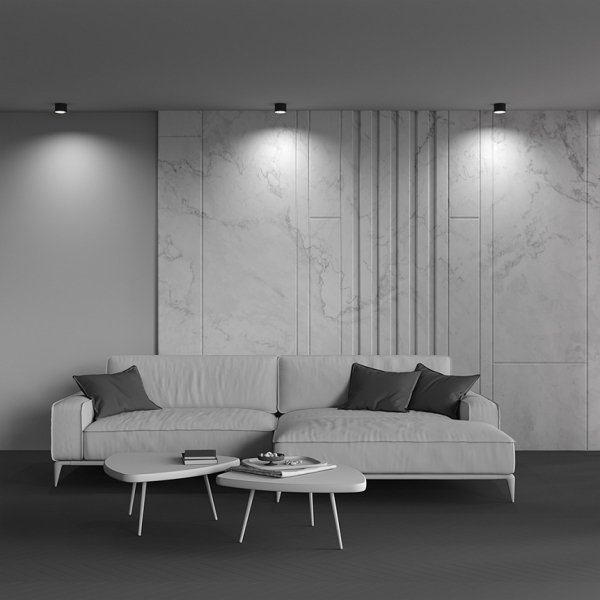 Lampa Sufitowa Tuba Czarno Złota LED MAYTONI VEGA C089CL-8W3K-BMG