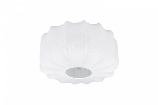 Lampa sufitowa plafon biała tkaninowy abażur owalna boho rystykalna klasyczna minimalistyczna nad stół do salonu sypialni MADELINE R61971901 Rl