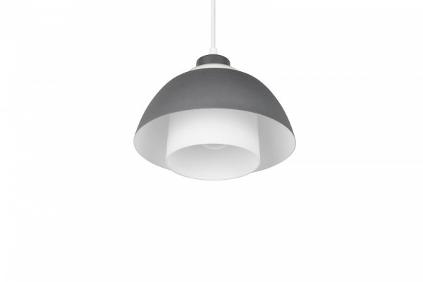 Grafitowa lampa wisząca półokrągły klosz nowoczesna do loftowych wnętrz TILOS R36501042 RL