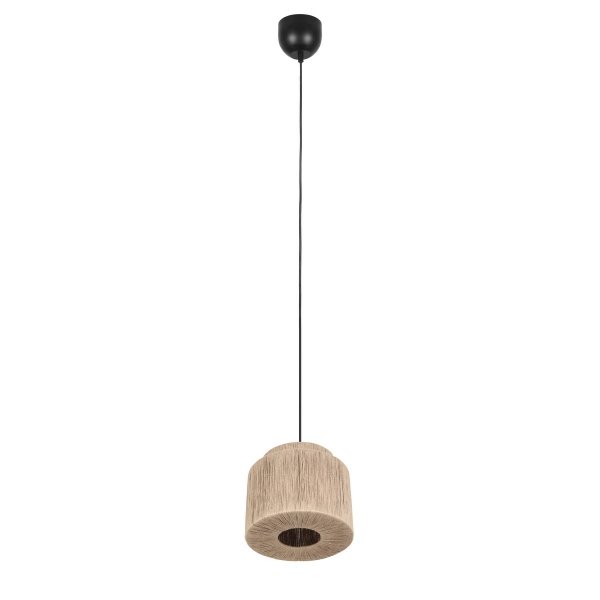 Naturalna lampa wisząca w stylu boho abażur z juty SMILLA 366800136 TRIO