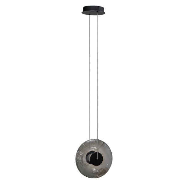 Designerska lampa wisząca ANDORA PENDANT 1 SMOKY Azzardo AZ6883 Szary Dymiony LED Nowoczesna