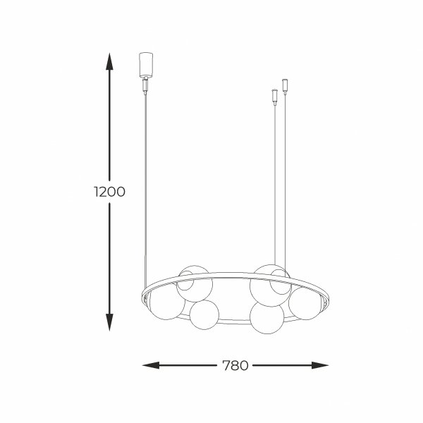 5007 ORBIT 6 PENDANT LAMP
