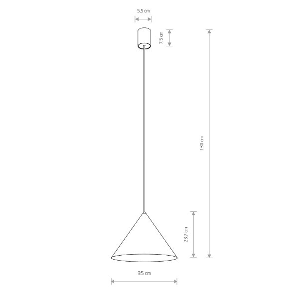Pomarańczowa lampa wisząca ZENITH M teracotta 11486 Nowodvorski Lighting