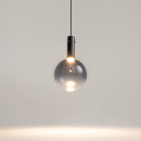 Nowoczesna Lampa Wisząca LED Czarny Szklany Klosz Kula NEBULA MOD182PL-L4B3K MAYTONI