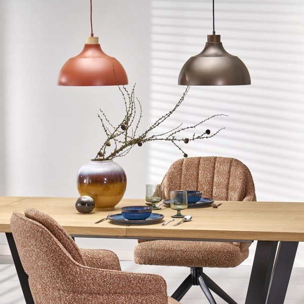 Minimalistyczna lampa wisząca w stylu rustykalnym brązowa z elementem drewnianym CAP BROWN 6926 TK-Lighting 