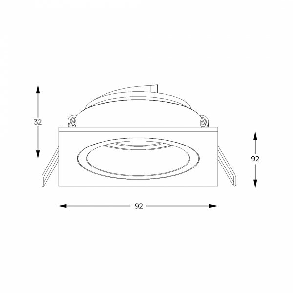 Czarna oprawka sufitowa Zuma Line 92706-N CHUCK SPOT