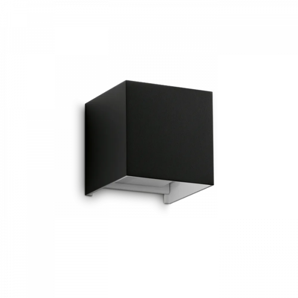 Kwadratowy Czarny Kinkiet Ścienny Ogrodowy LED ATOM 313450 IDEAL LUX