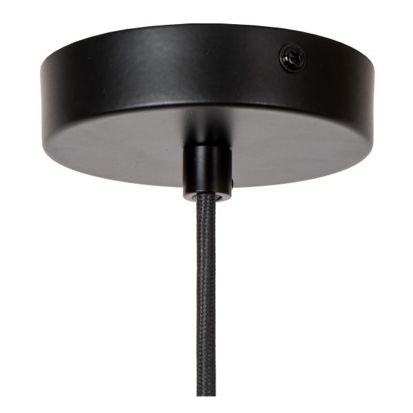 Nowoczesna Czarna Lampa Wisząca Szklany Dymiony Klosz JOANET 45494/16/65 LUCIDE