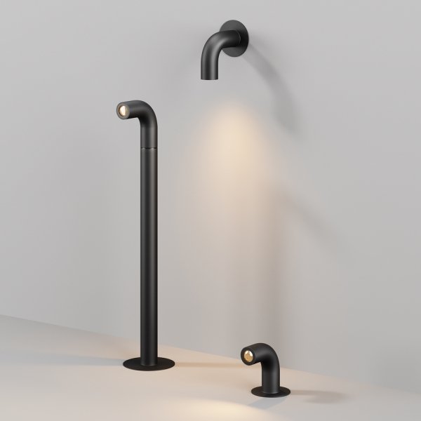 Nowoczesne oświetlenie zewnętrzne na ścianę kinkiet LED grafit stal nierdzewna Sleek MAYTONI O477WL-L2GF3K