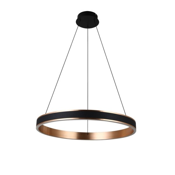 Lampa wisząca ring LED Azzardo RIO 60 3-STEP DIMM BK/GO