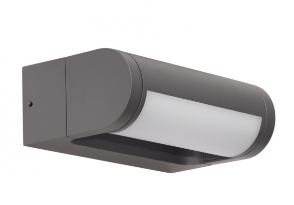 Stylowa lampa elewacyjna na taras i fasadę kinkiet LED regulowany IP65 ciemno szary Azzardo FRAME AZ6633 12W 3000K