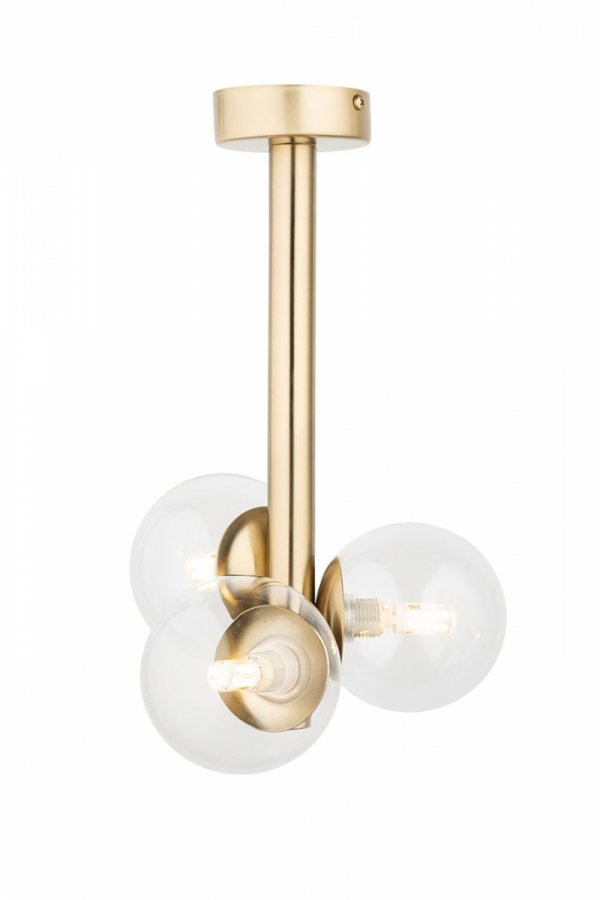 Lampa wisząca sufitowa Perla Lux 3 Sigma 40852 złoty szczotkowany/ transparentny