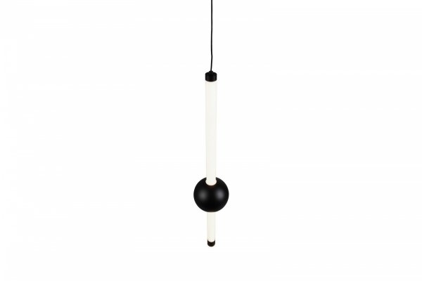 Lampa wisząca LED tuba z kulą czarna designerska uniwersalna dekoracyjna ściemnialna MELITA 331510132 Trio