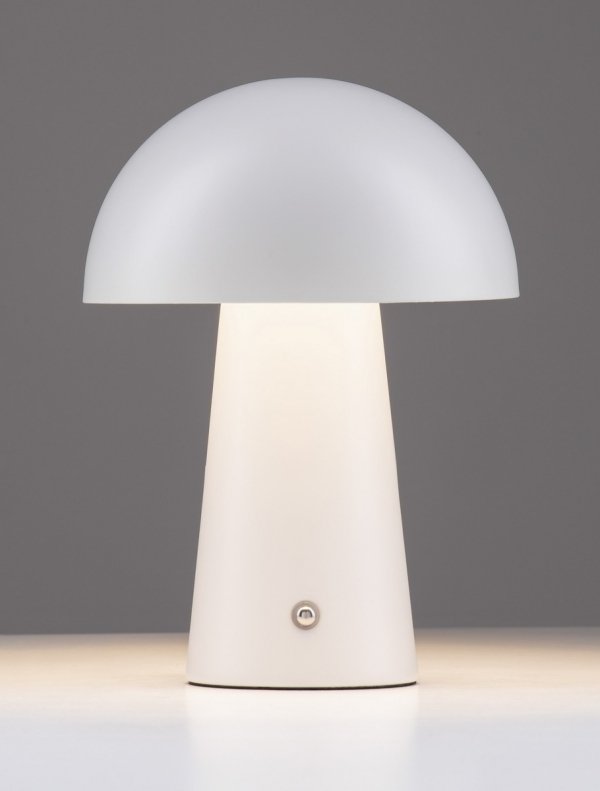 Lampka stołowa nocna LED biała grzybek designerska nowoczesna ściemnialna CASTORO LE45585 Luces Exclusivas