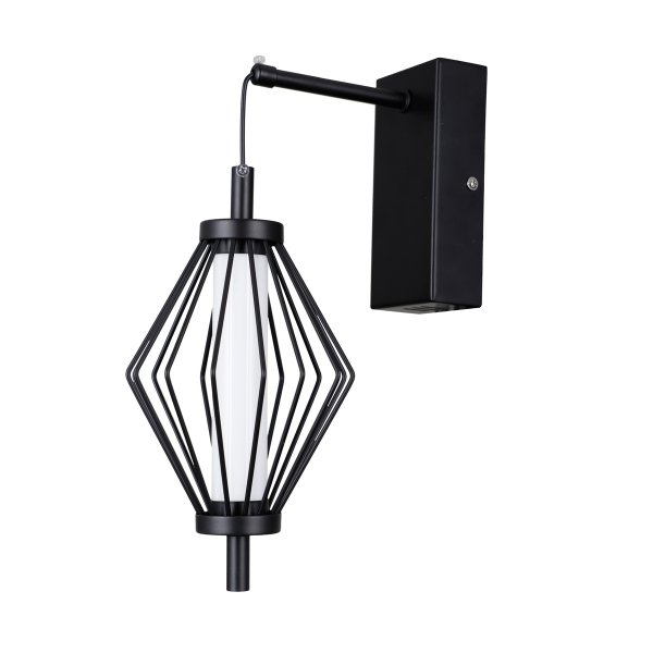 Czarny Nowoczesny kinkiet stożek led Sevil Italux WL-34403-1-BK