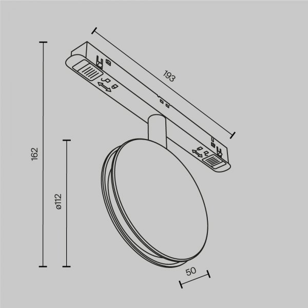 Nowoczesna lampa szynoprzewodowa magnetyczna LED aluminium czarna regulowana okrągła dekoracyjna Outline MAYTONI TR090-2-6W3K-B