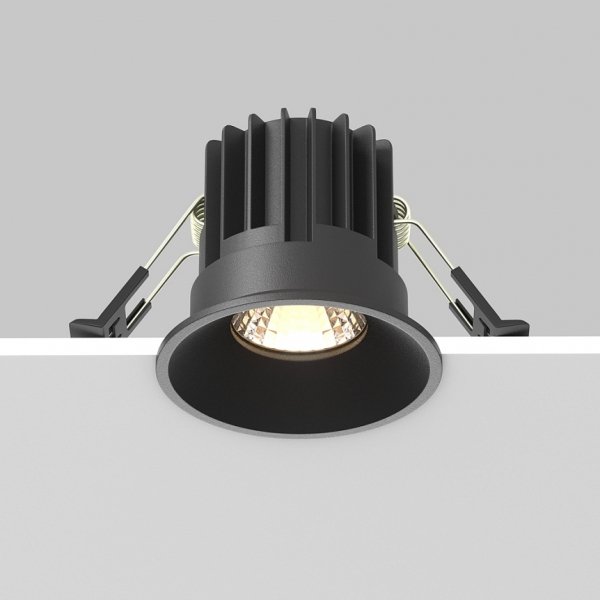 Czarna Oprawka Wpuszczana Downlight Round Maytoni DL058-7W3K-B