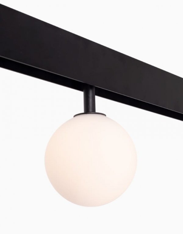 Lampa do szynoprzewodu magnetycznego LED czarna minimalistyczna nowoczesna kula On-Off M0016N MAXLIGHT