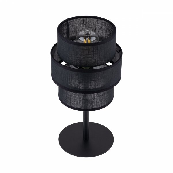 Dekoracyjna lampka stołowa nocna w stylu boho podwójny czarny abażur do salonu jadalni sypialni CALISTO 5895 TK-Lighting