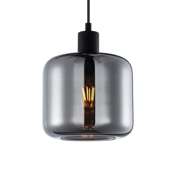 Nowoczesna Lampa Wisząca MALUNA ITALUX PND-74920-1-BK-SG Czarny/Dymiony