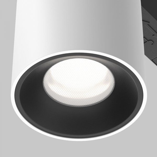 Ścieżka świetlna lampa szynowa LED nowoczesna tuba aluminium biało-czarna możliwość ściemniania Alfa S MAYTONI TR132-4-7W-DS-W