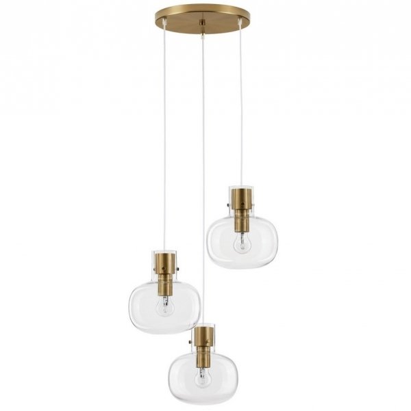 Nowoczesna Lampa Wisząca Do Salonu PADRE Szklane Bańki ZŁOTA Nowoczesna LE42634 LUCES EXCLUSIVAS
