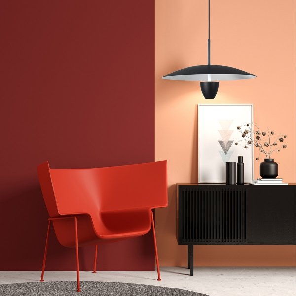 Nowoczesna czarna lampa wisząca ozdobna LED CCT metalowa industrialna minimalistyczna UFO M LP-0408/1P M BK LIGHT PRESTIGE