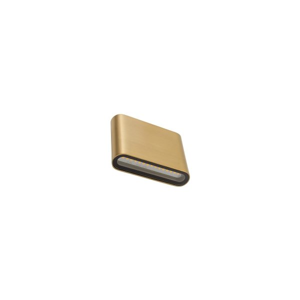 Kinkiet ogrodowy zewnętrzny, Lampa ścienna GÓRA-DÓŁ SEMI LED S BRASS 11365 NOWODVORSKI