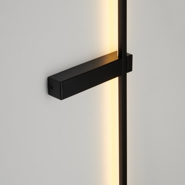 Lampa ścienna kinkiet LED listwa metalowa czarna klasyczna minimalistyczna uniwersalna SOUL SP-MD1022S-BLACK Step Into Design