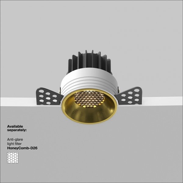 Mosiężna Oprawka Wpuszczana Downlight Round Maytoni DL058-12W3K-TRS-BS