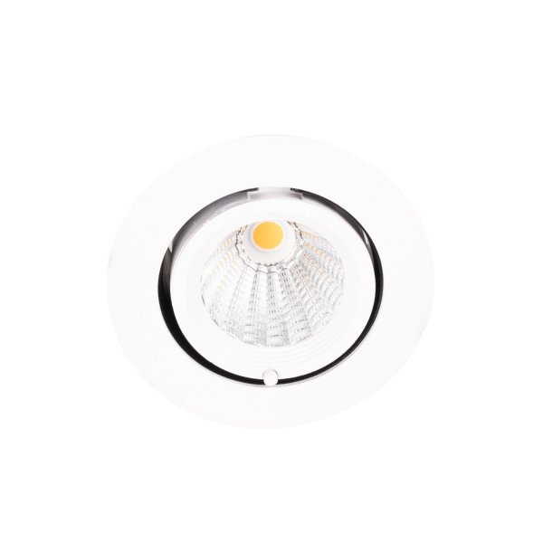 Oprawa wpuszczana w sufit LED minimalistyczna klasyczna okrągła biała aluminiowa regulowana Rubio H0132 MAXLIGHT 