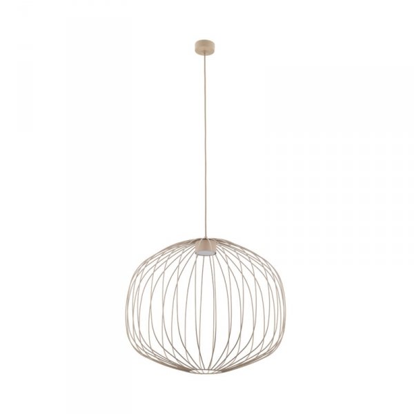 Beżowa lampa wisząca ażurowa druciana okrągła minimalistyczna loftowa uniwersalna klasyczna SPHERA M 11306 TK-LIGHTING