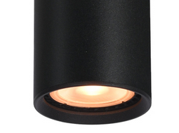 Nowoczesny Plafon Sufitowy Czarna Tuba Metalowa LOPUS CLN-48930-L-BK ITALUX