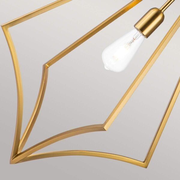 Industrialna geometryczna lampa wisząca Nico Feiss FE-NICO-P-L-CH Oksydowany mosiądz