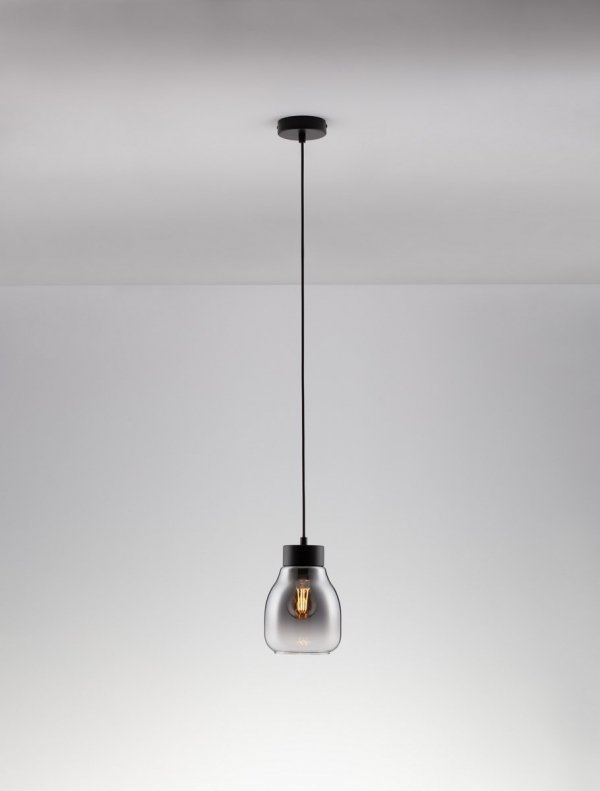 Nowoczesna Lampa Wisząca Czarna Minimalistyczna Szklana MOCHE LE44340 LUCES EXCLUSIVAS