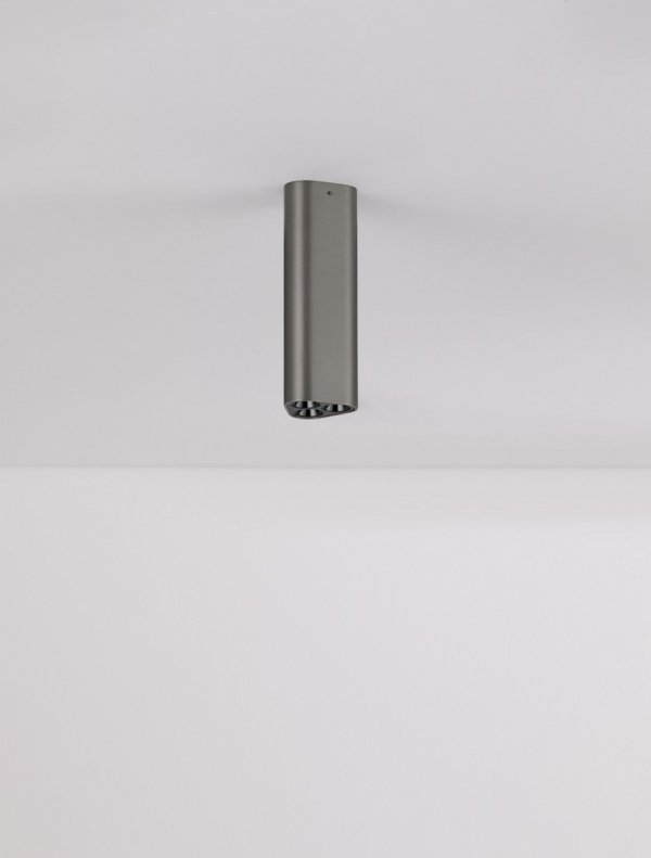 Nowoczesny plafon lampa sufitowa LED srebrna tuba uniwersalna minimalistyczna aluminiowa PARENZO LE45523 Luces Exclusivas 