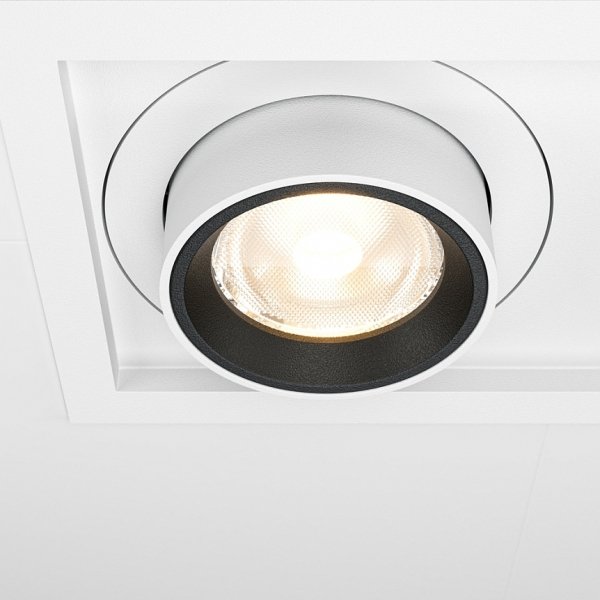 Biała Nowoczesna Oprawa Wpuszczana Downlight HIDDEN Maytoni DL095-02-10W3K-W LED 20W