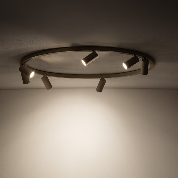 Nowoczesna lampa sufitowa beżowy minimalistyczny plafon FOURTY ROUND VII BEIGE 11948 Nowodvorski Lighting 