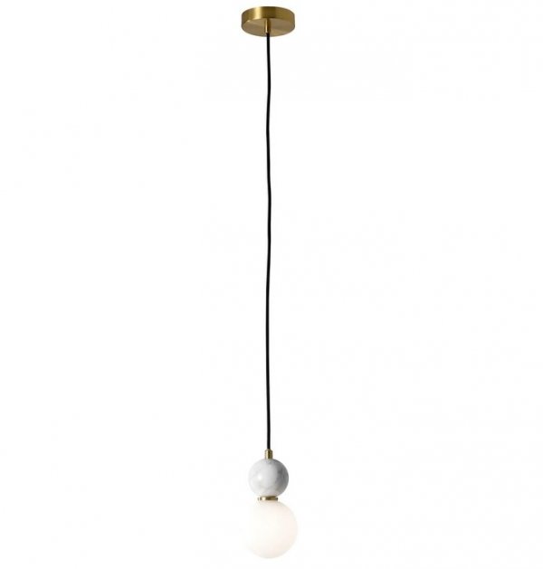 Lampa Wisząca Bilo II PL0137 Yaskr biały marmur G9