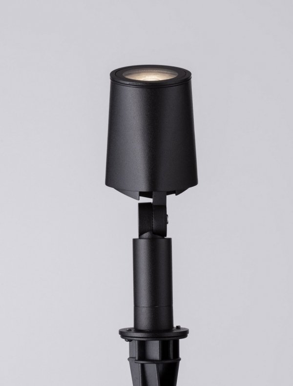 Lampa ogrodowa aluminiowa czarna regulowana tuba minimalistyczna klasyczna możliwość ściemniania IP65 TRASERA LE75162 Luces Exclusivas