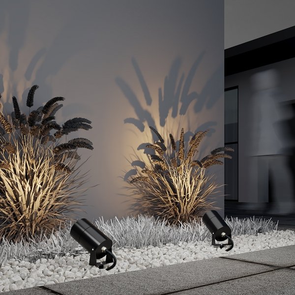 Nowoczesne oświetlenie zewnętrzne LED aluminium grafit regulowana tuba Bern MAYTONI O050FL-L15GF3K