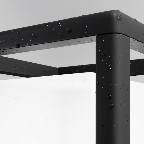 Nowoczesne oświetlenie zewnętrzne lampy stojące kwadrat grafit aluminium Trim MAYTONI O455FL-01GF1