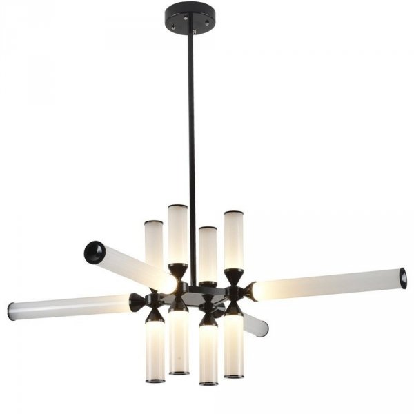  Nowoczesna Lampa Wisząca LED Quadro 115cm Czarny Połysk 36W RH115-12P