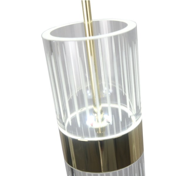 Designerska lampa wisząca w kolorze różowego złota nowoczesna art deco glamour AMBIENTE LED CCT LP-1510/3L GD Light Prestige