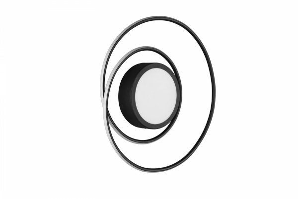Czarny plafon ring led 56W 2700 - 6000 K Yava Trio 672310232 możliwość ściemniania  pilot w zestawie