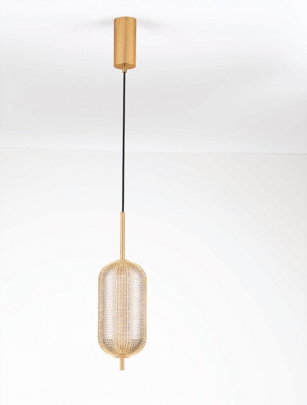 Lampa Wisząca w Stylu Art Deco Złota Luces Exclusivas TIPUANI LE44626
